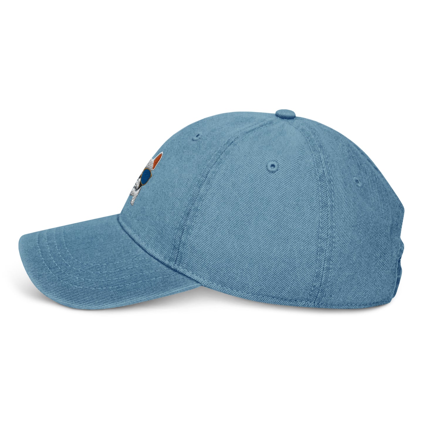 French Bulldog with Cool Sunnies Denim Hat