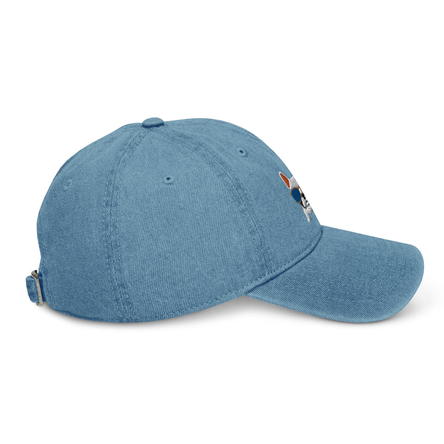 French Bulldog with Cool Sunnies Denim Hat