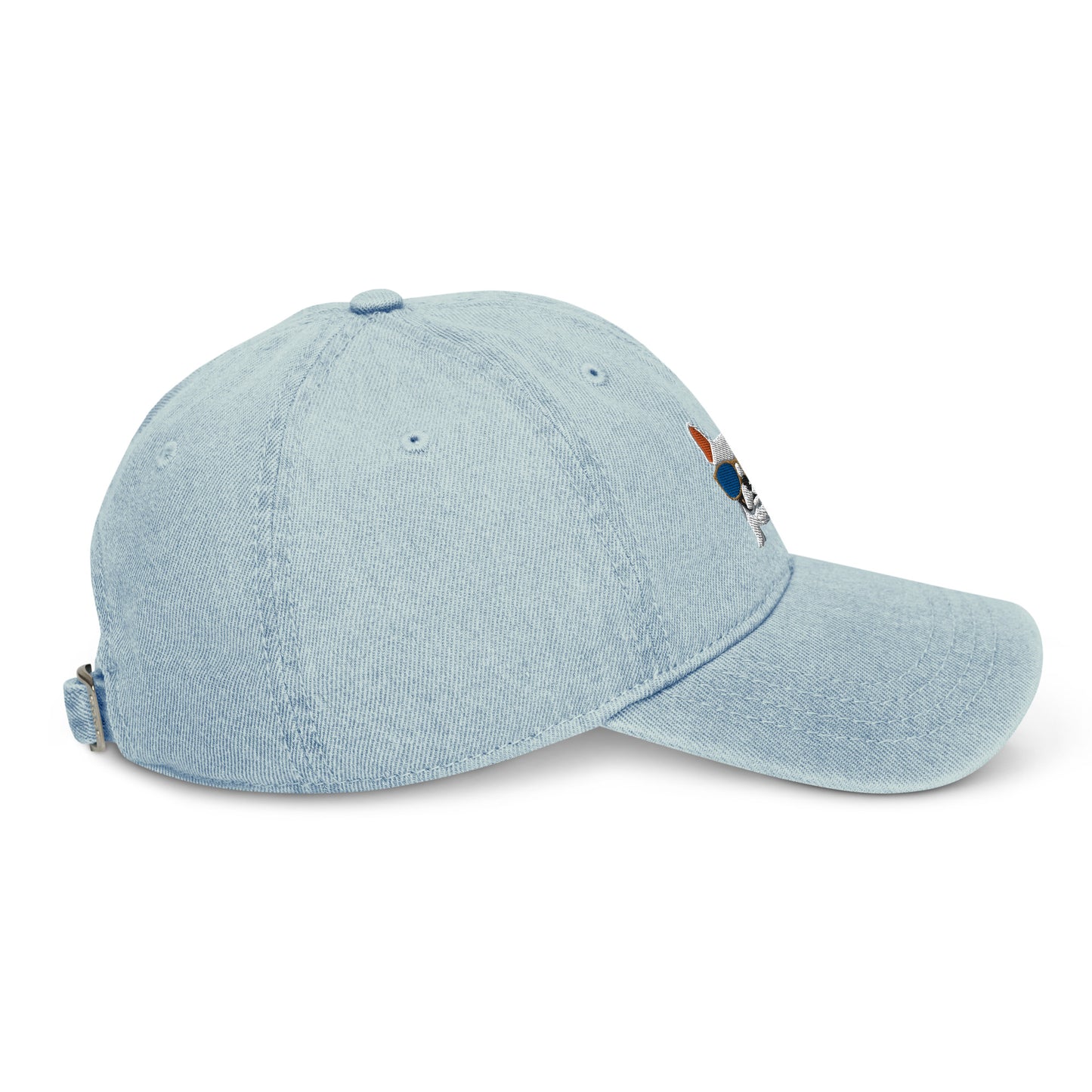 French Bulldog with Cool Sunnies Denim Hat