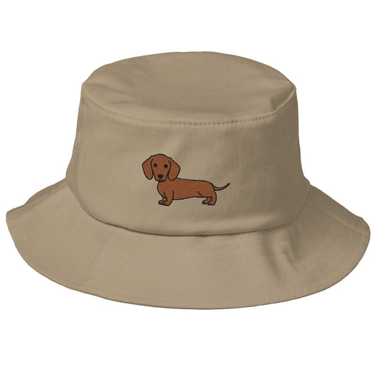 Hats Dachshund Old School Bucket Hat Dachshund