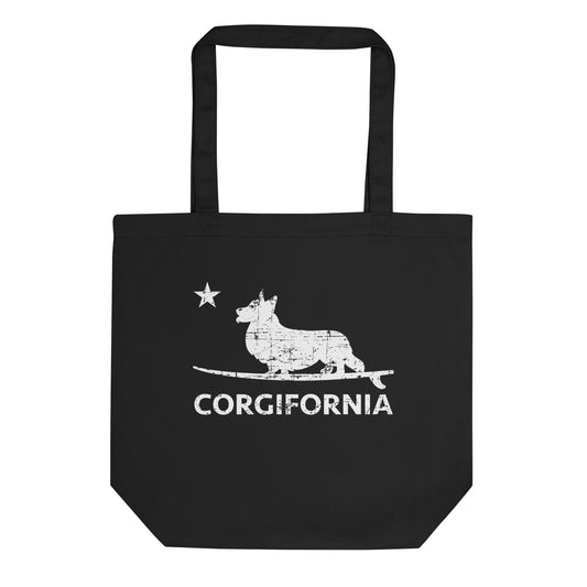 Corgifornia Black Eco Tote Bag