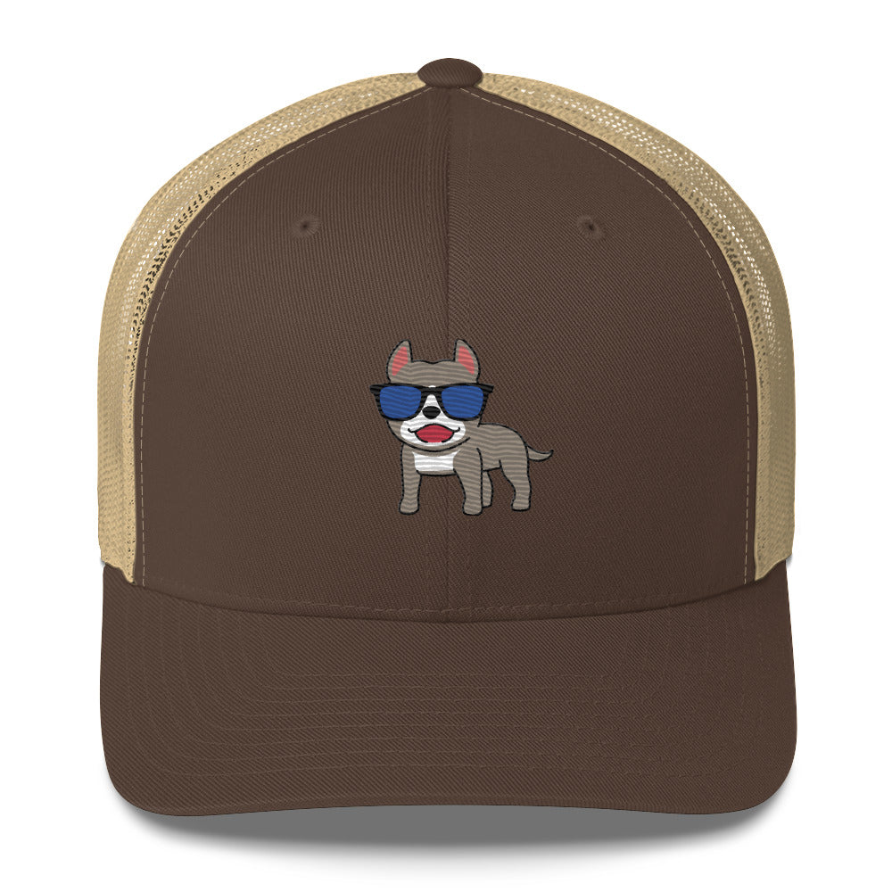French Bulldog Light Gray Sunglasses Cap