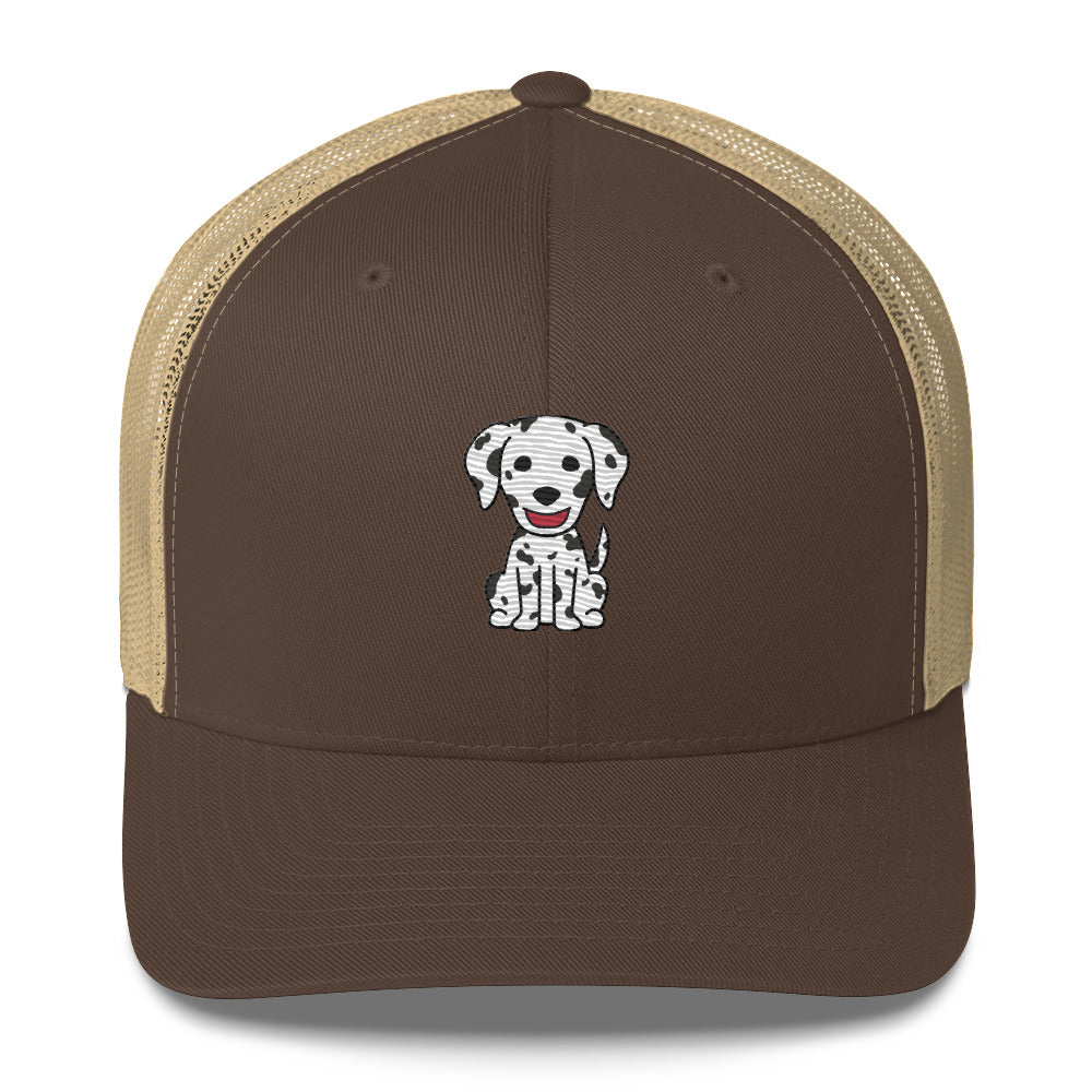 Dalmatian Sitting Trucker Cap