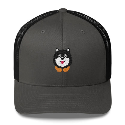 Pomeranian Dark with Brown Legs Trucker Cap