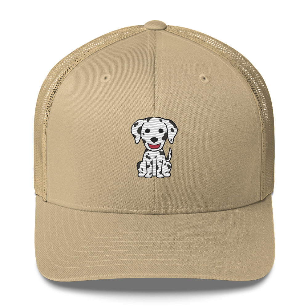 Dalmatian Sitting Trucker Cap