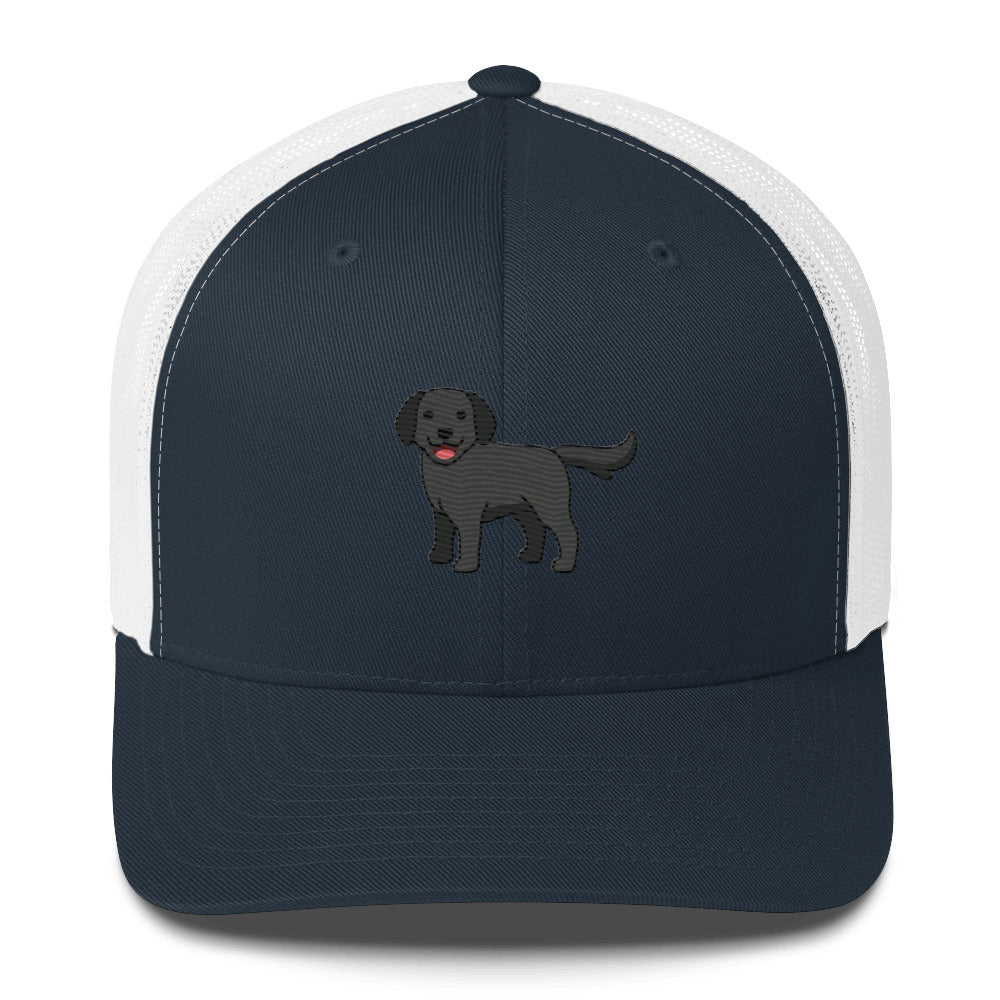 Labrador Retriever Black Hat Hats with dog embroidery