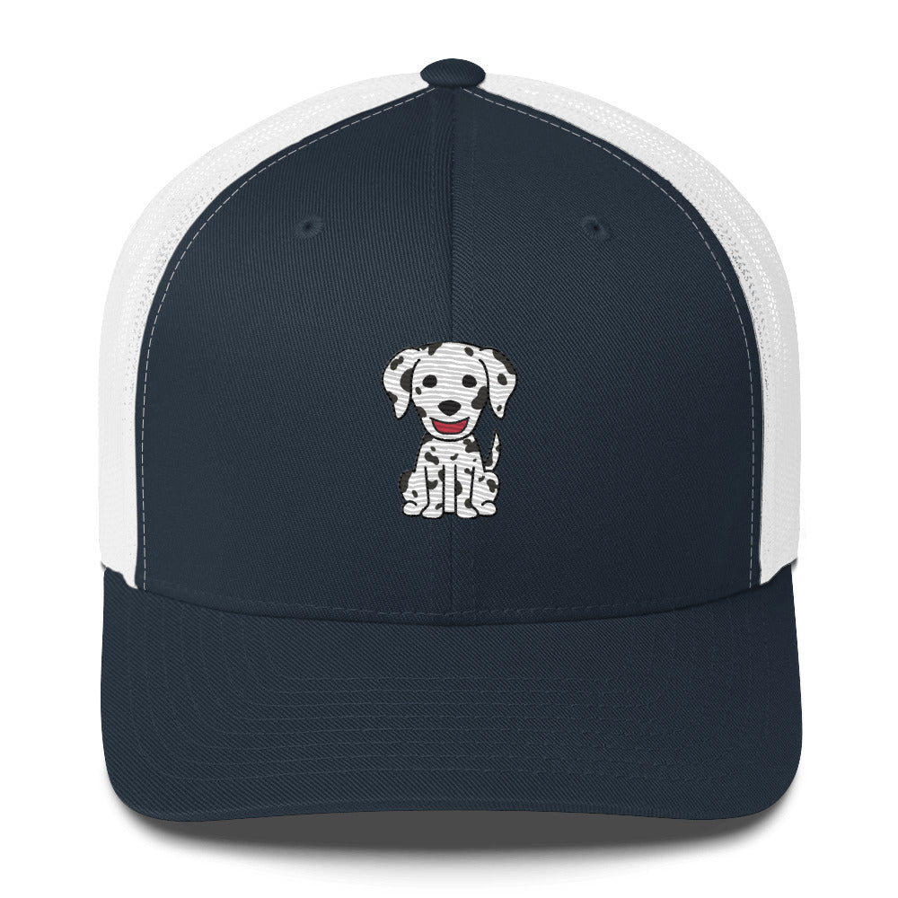 Dalmatian Sitting Trucker Cap