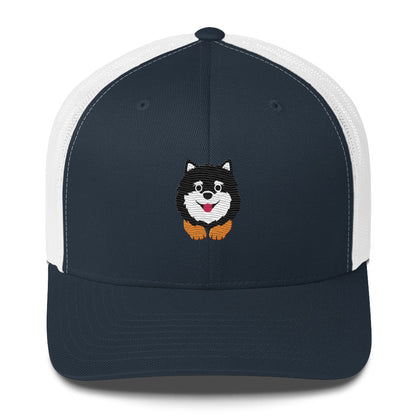 Pomeranian Dark with Brown Legs Trucker Cap