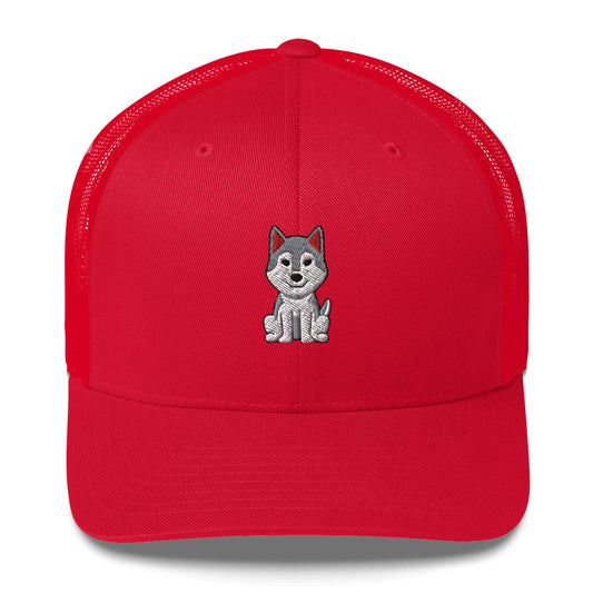 Husky Hat Hats with dog embroidery