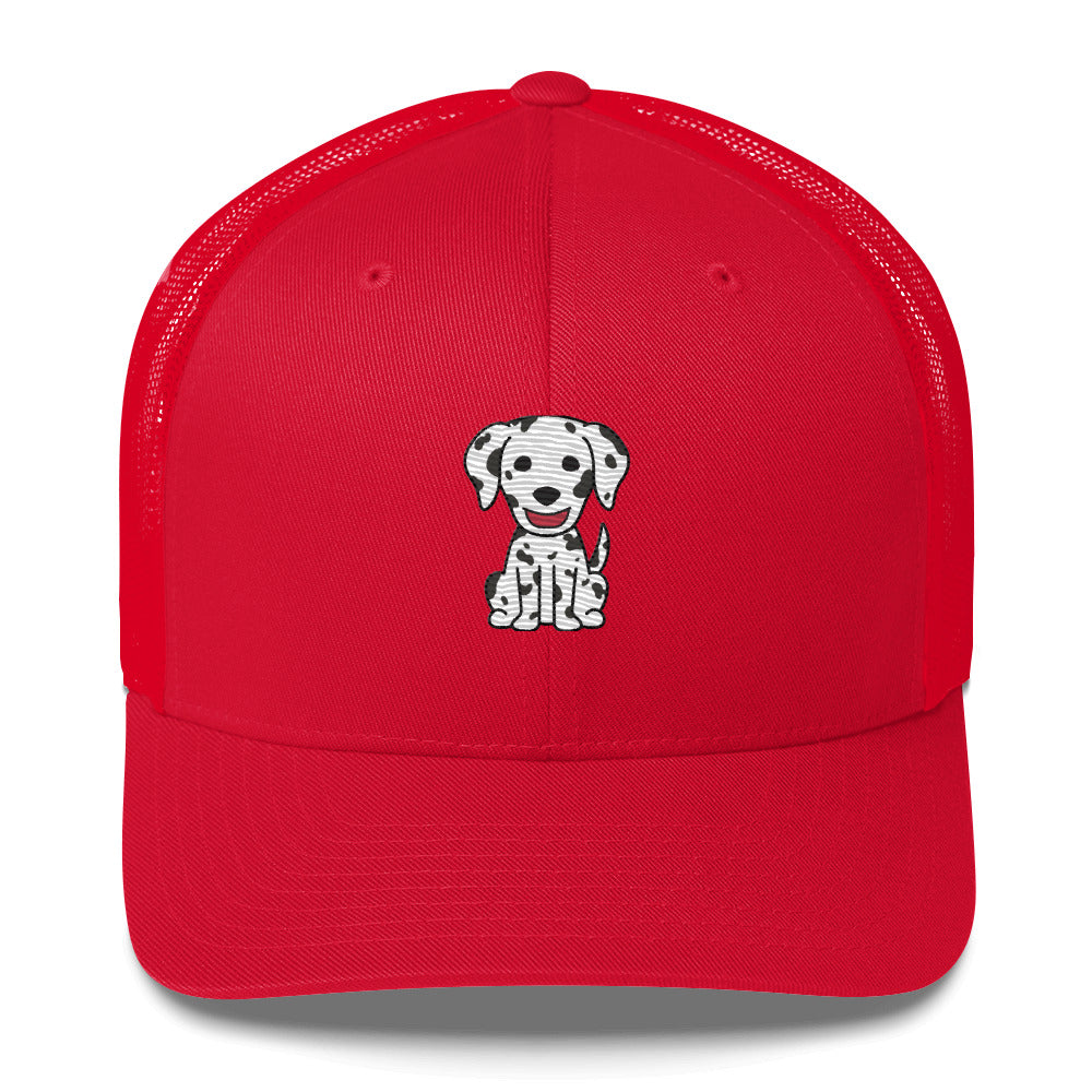 Dalmatian Sitting Trucker Cap