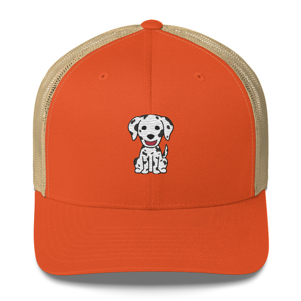 Dalmatian Sitting Trucker Cap