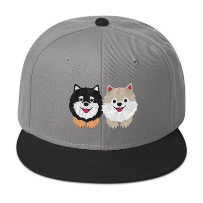 Two Pomeranians Snapback Hat