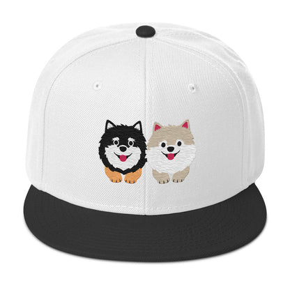 Two Pomeranians Snapback Hat