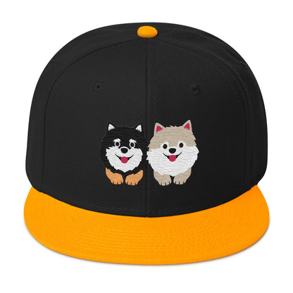 Two Pomeranians Snapback Hat