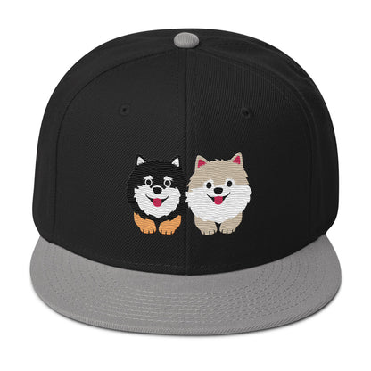 Two Pomeranians Snapback Hat