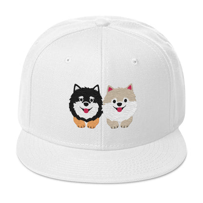 Two Pomeranians Snapback Hat