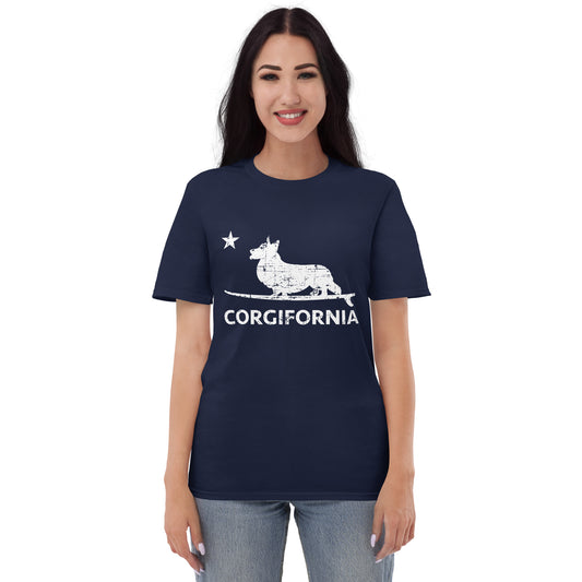 Corgifornia Unisex Dark Short-Sleeve T-Shirt