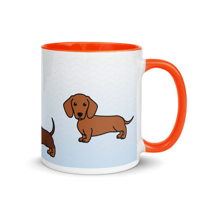 Dachshund Mug with Color Inside